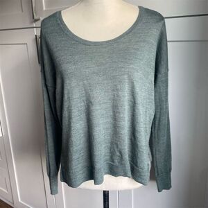 Madewell Women's sage Green Pullover wool blend Sweater Size M Relaxed Fit